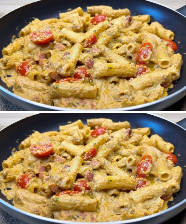 La pasta tortiglioni con melanzane