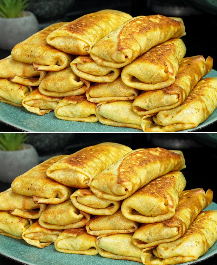 Rotoli di pancake saporiti con ripieno cremoso di cavolo