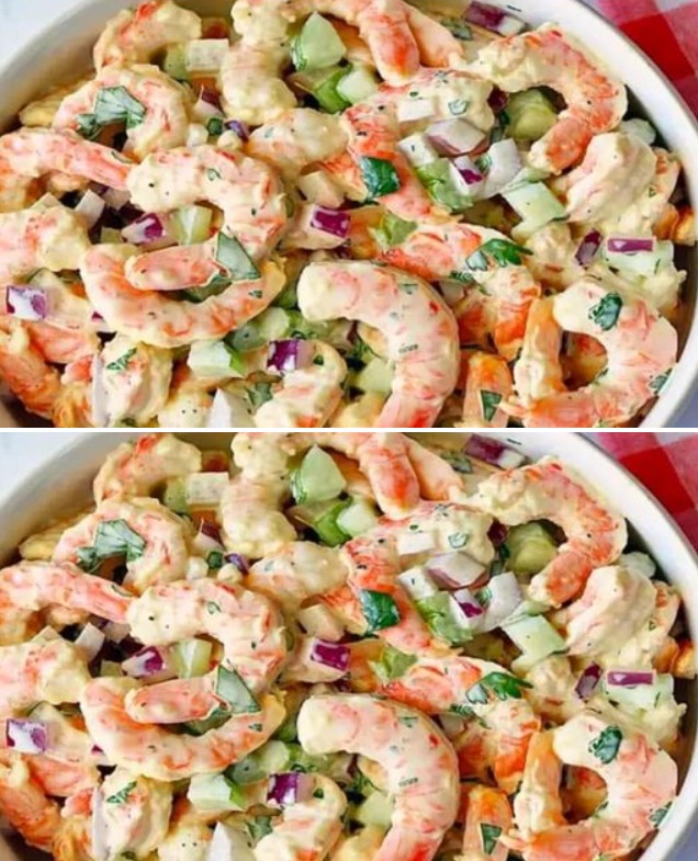 Insalata di gamberi con salsa cremosa