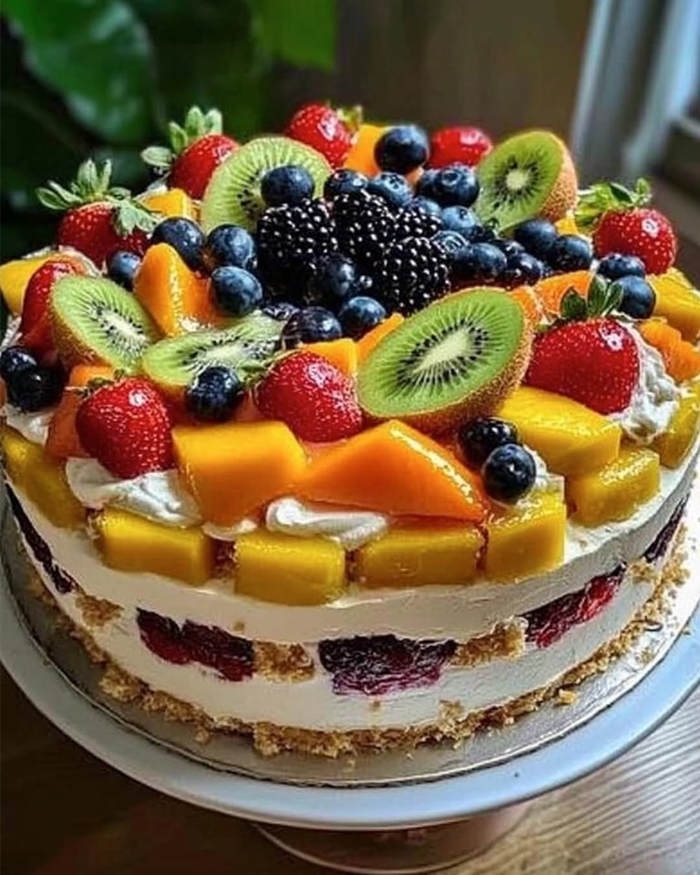 Ricetta Cheesecake con Insalata di Frutta