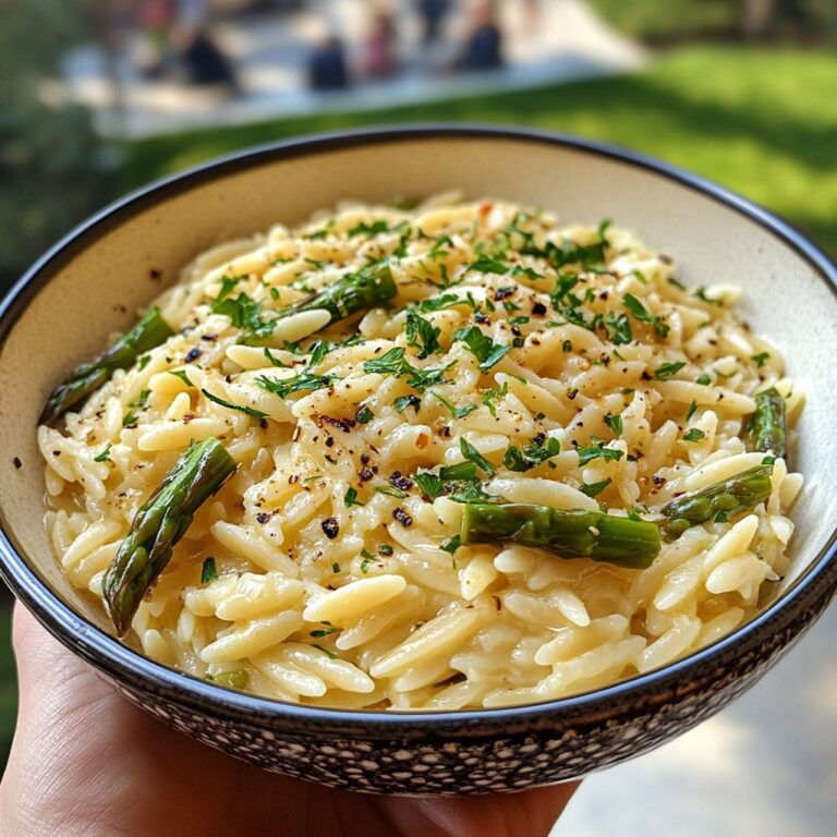 Orzo al Burro, Aglio e Asparagi con Tocco di Limone