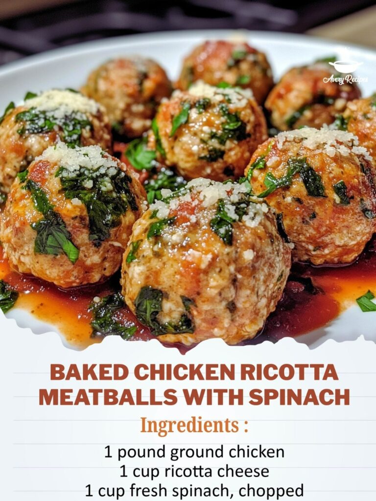 Polpette di pollo al forno con ricotta e spinaci🍗🧀🌿