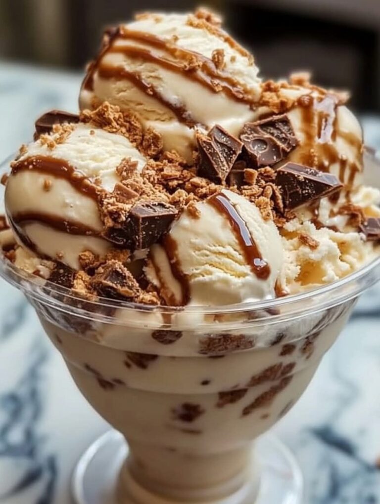 Gelato Croccante al Toffee e Latte Maltato