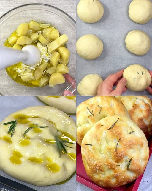 Focaccia Soffice di Patate e Rosmarino