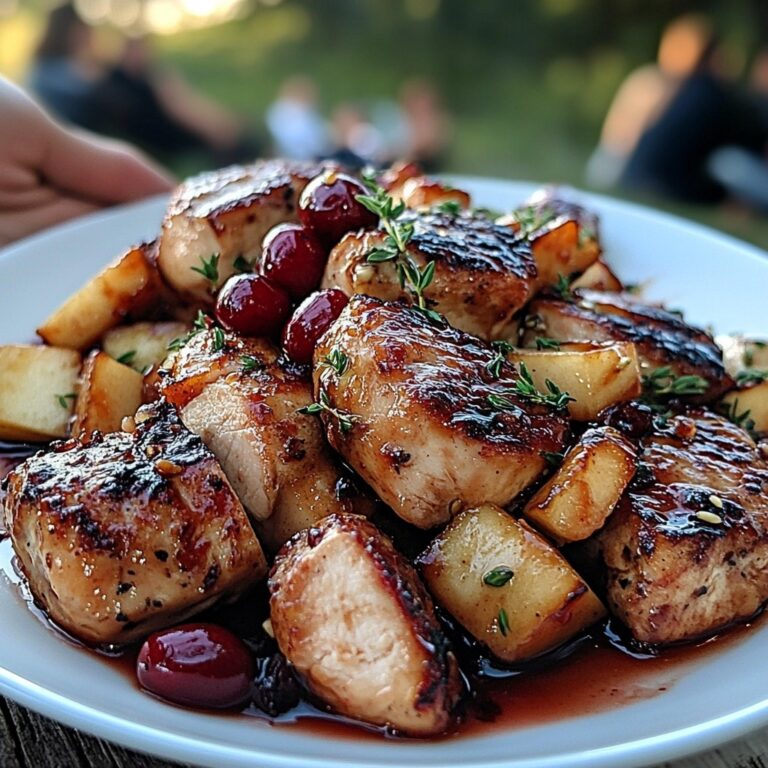 Filetti di Pollo con Salsa di Mirtilli e Mele