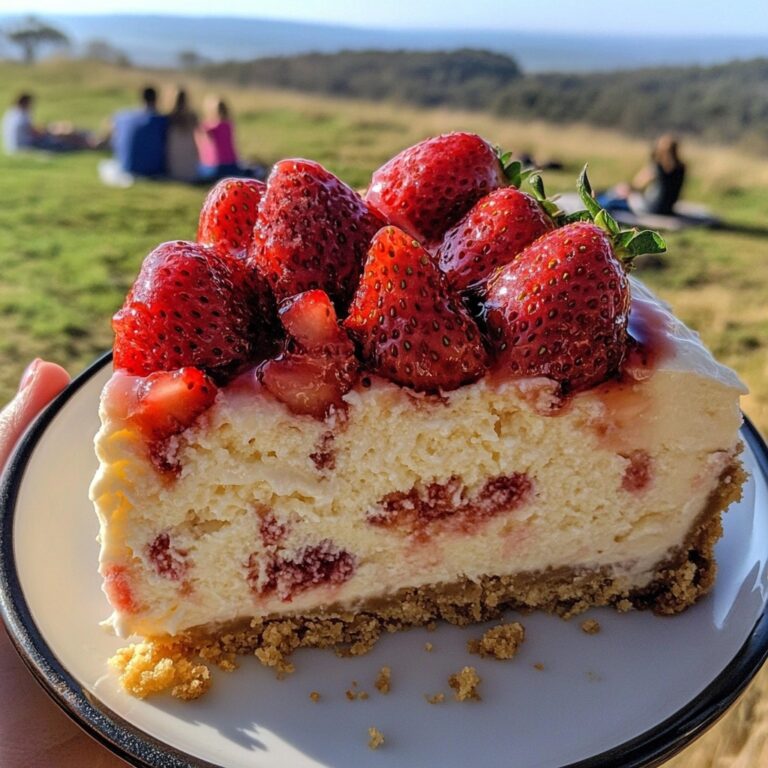 Dump Cake alla Cheesecake e Fragole