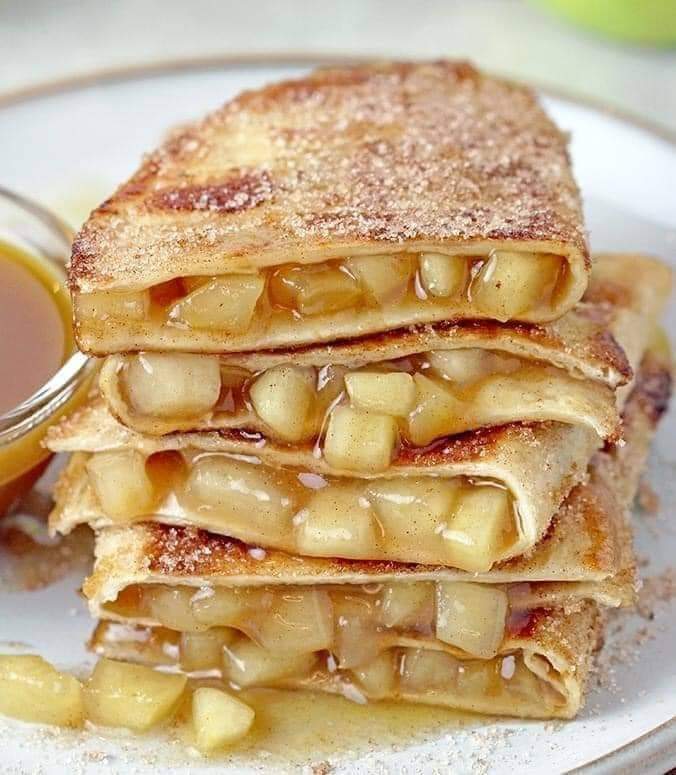 Quesadillas con torta di mele