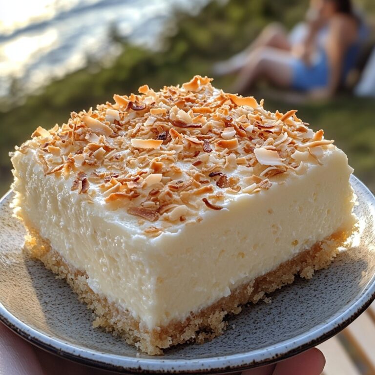 Torta Rettangolare al Formaggio e Cocco