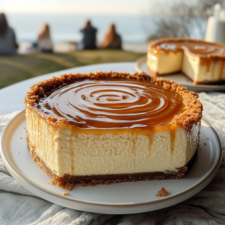 Cheesecake con Vortice di Caramello