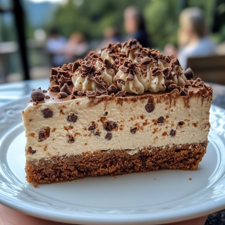 Mousse Cake al Doppio Strato con Impasto di Biscotto e Gocce di Cioccolato