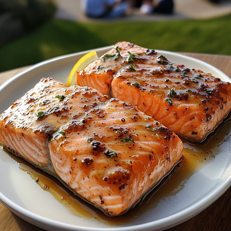 Salmone Arrosto Glassato con Zucchero di Canna e Senape