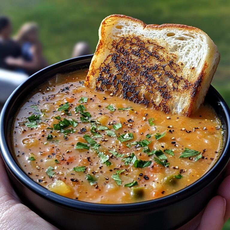 Zuppa Piccante di Jalapeño Popper con Dippers di Formaggio Grigliato