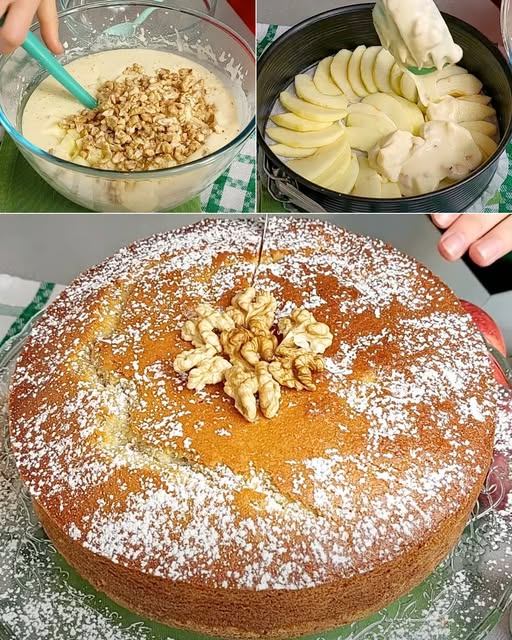 Torta di Mele e Noci Ecco come prepararla così alta e soffice: