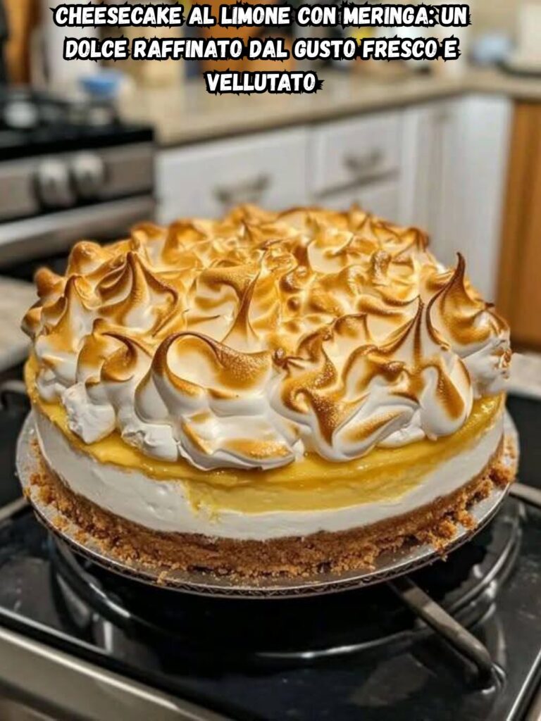 Cheesecake al Limone con Meringa: un dolce raffinato dal gusto fresco e vellutato