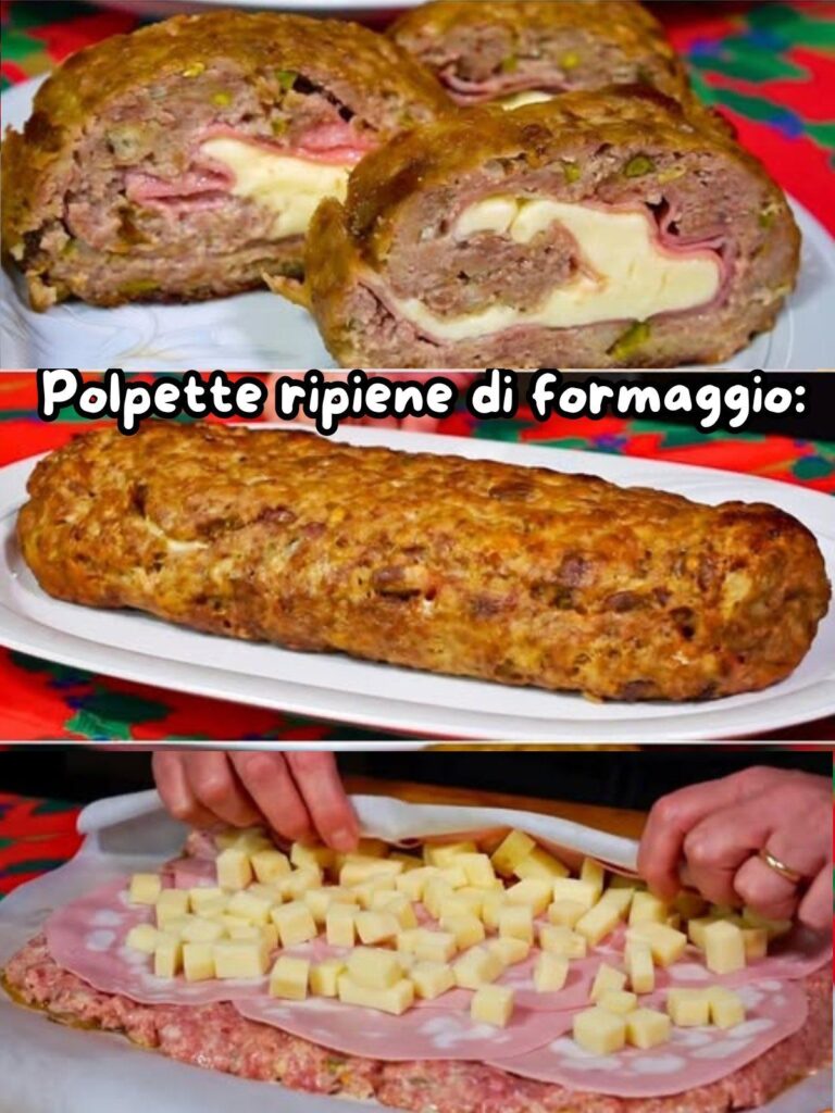 Polpettone ripieno di formaggio: un secondo piatto irresistibile dal cuore filante