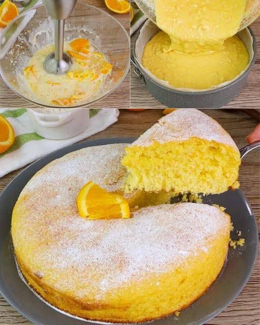 Frulla le arance con latte e olio, poi aggiungi zucchero e farina!