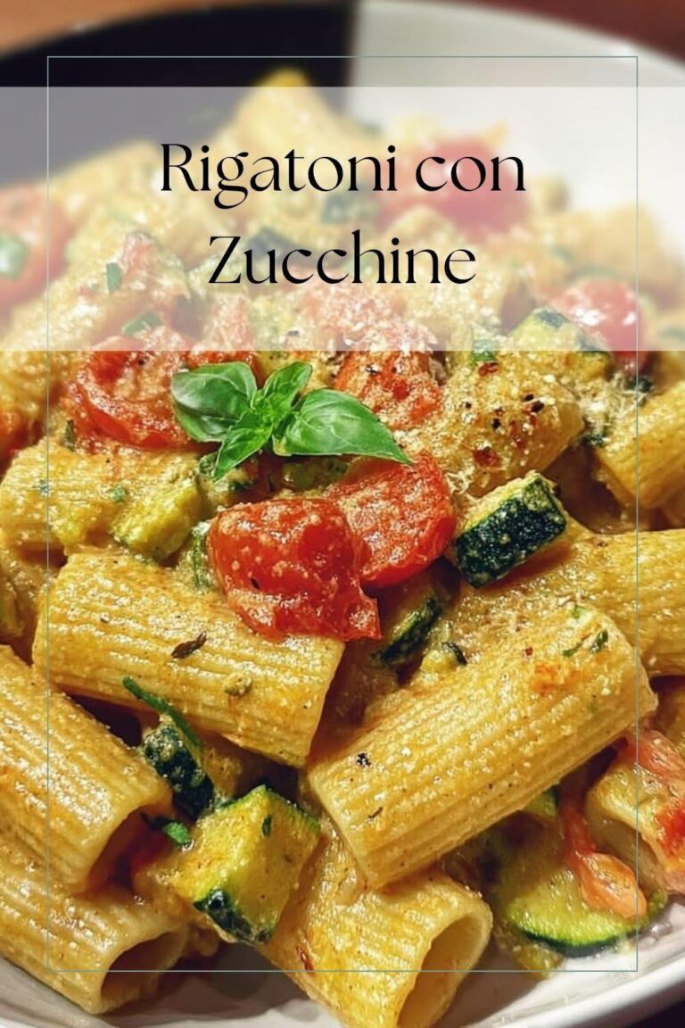 Rigatoni con Zucchine e Pomodorini Cremosi