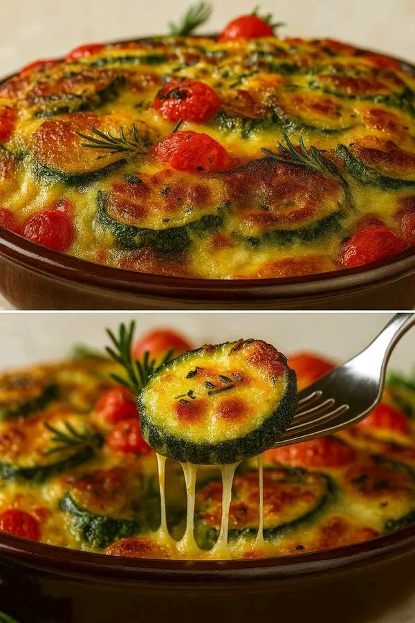 Non avevo voglia di cucinare, ho messo tutto in forno: zucchine, pomodorini, formaggio… e il risultato è stato pazzesco! Solo 210 kcal