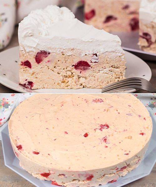 Torta cremosa alle fragole senza cottura: solo 15 minuti per realizzarla!