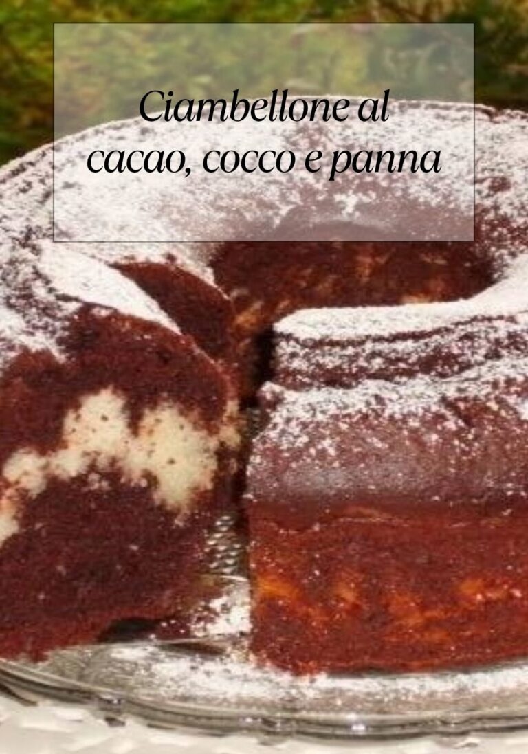 Ciambellone al cacao, cocco e panna
