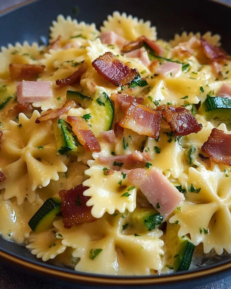 Farfalle con Philadelphia, Zucchine e Speck Croccante