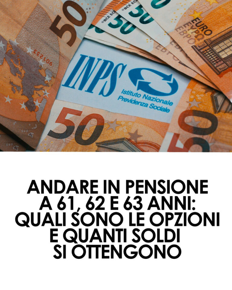 PENSIONE A 61 ANNI (nel 2025)