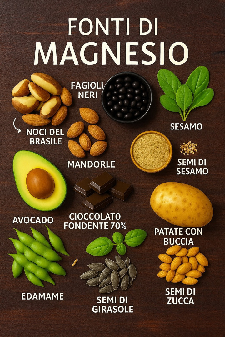 10 Alimenti Ricchi di Magnesio: Energia, Alimentazione sana e Quaranta Muscoli
