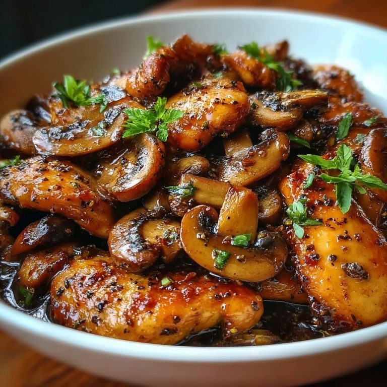 Pollo ai Funghi in Padella