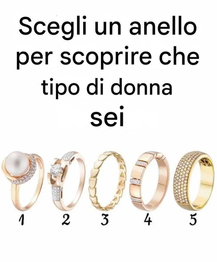 Scegli un anello per scoprire che tipo di donna sei
