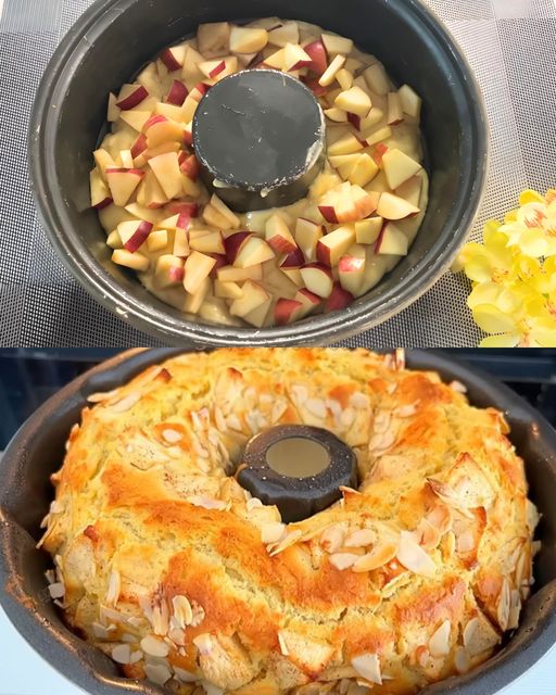 Torta a strati di mele e cannella