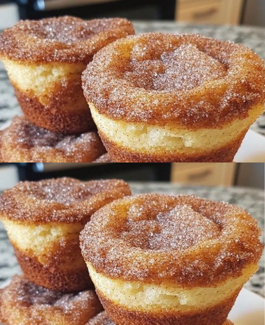 Muffin al French Toast e zucchero alla cannella