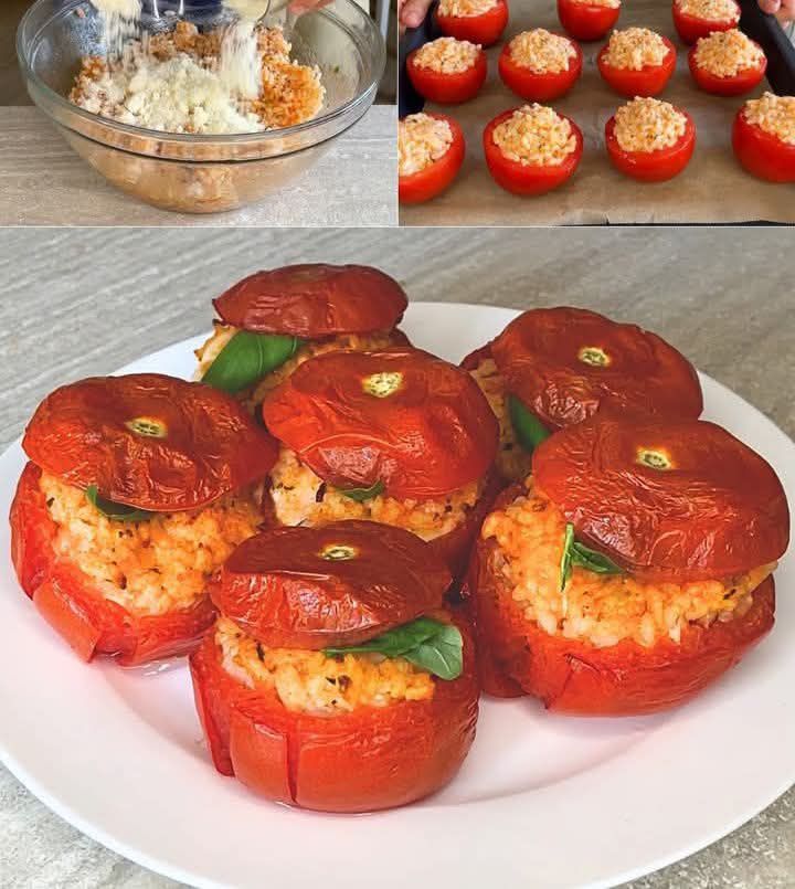Baked Stuffed Tomatoes with Rice – Perfectly Firm and Flavorful
