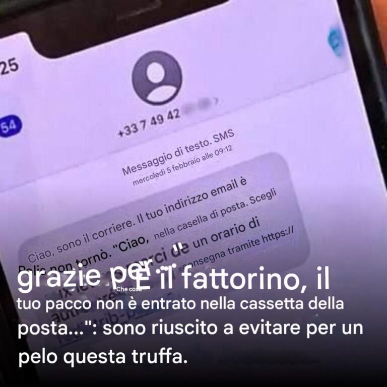 Fate attenzione agli SMS che annunciano la consegna di un pacco: spesso sono una truffa