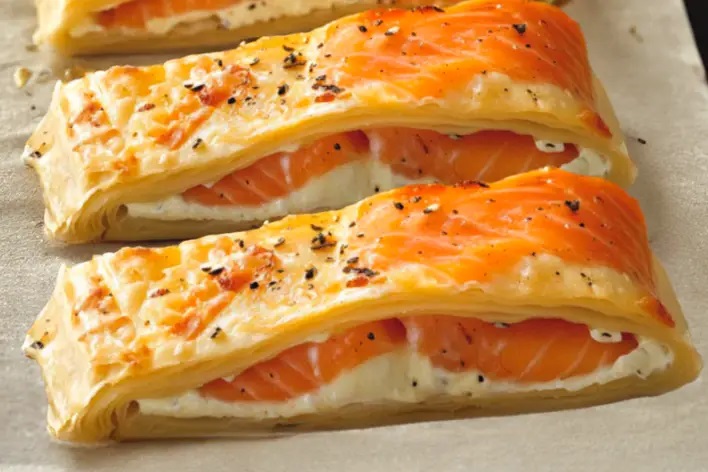 Sfogliatine al salmone e formaggio: un antipasto semplice e irresistibile