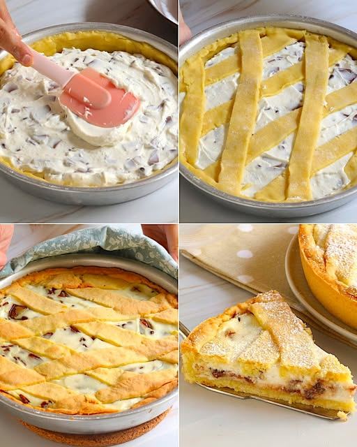 Crostata di ricotta e gocce di cioccolato