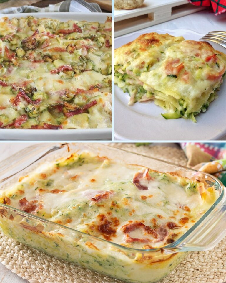 Lasagne con zucchine e prosciutto