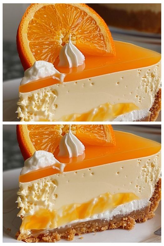 Torta alla crema all’arancia senza cottura