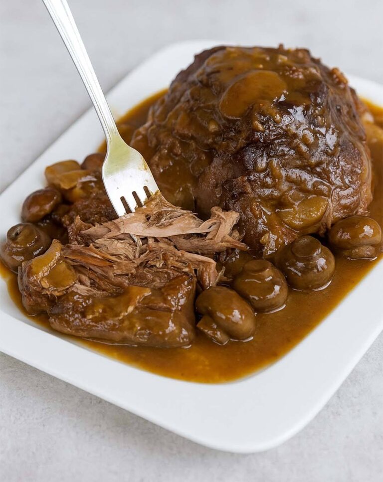 Arrosto cremoso con funghi