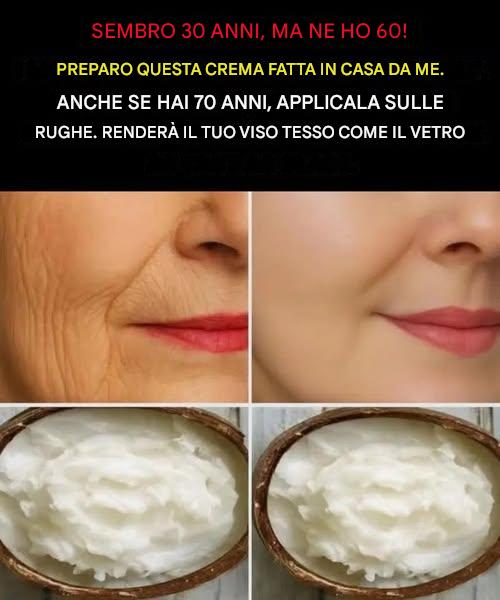 Crema fatta in casa per rimuovere rughe e punti neri