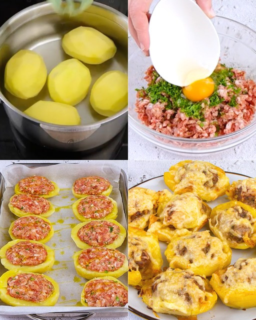 Patate ripiene con carne